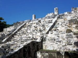 The San Miguelito ruins adjoin the new Museo Maya in Cancun, Mexico.